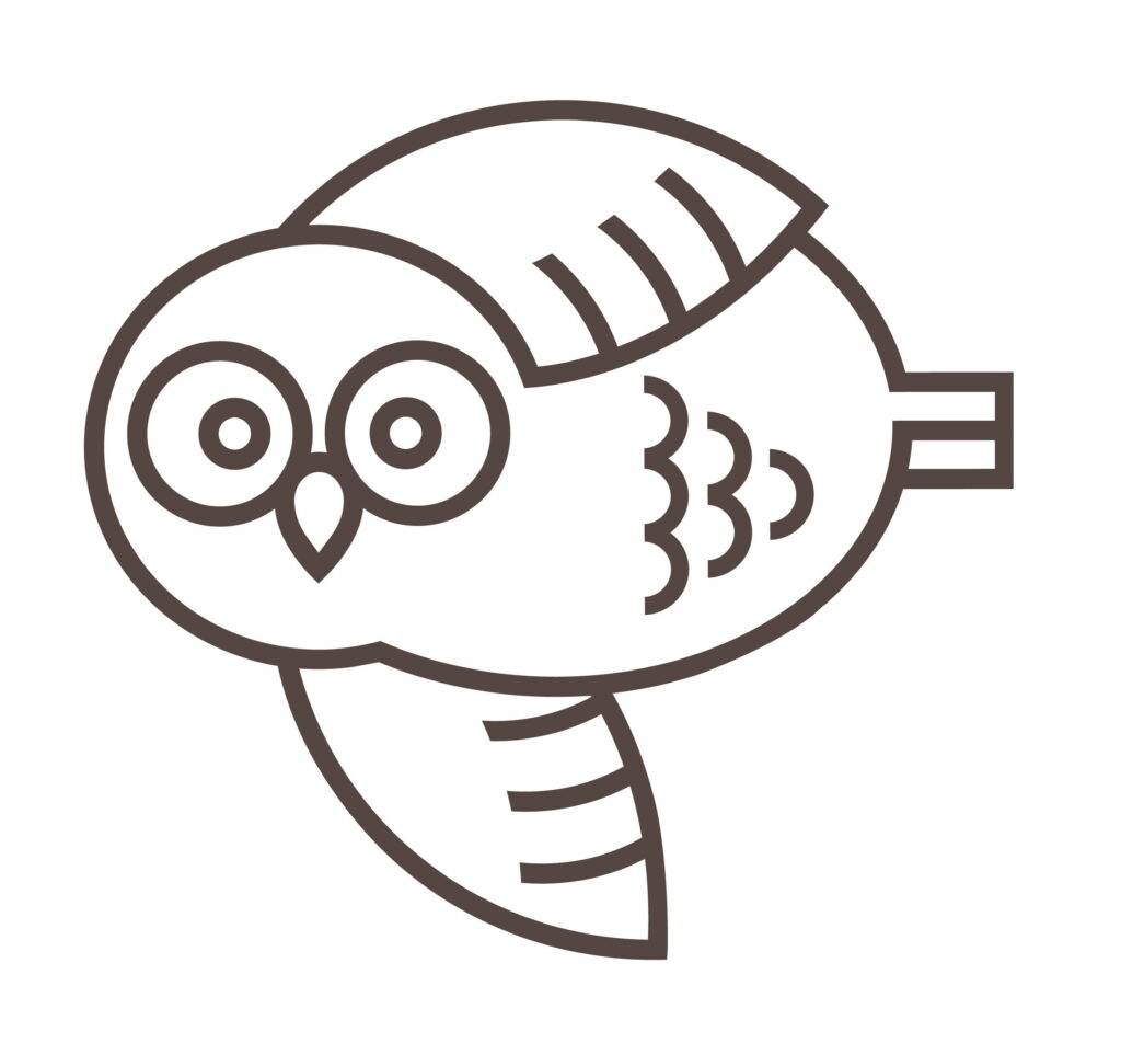 Wise owl flying